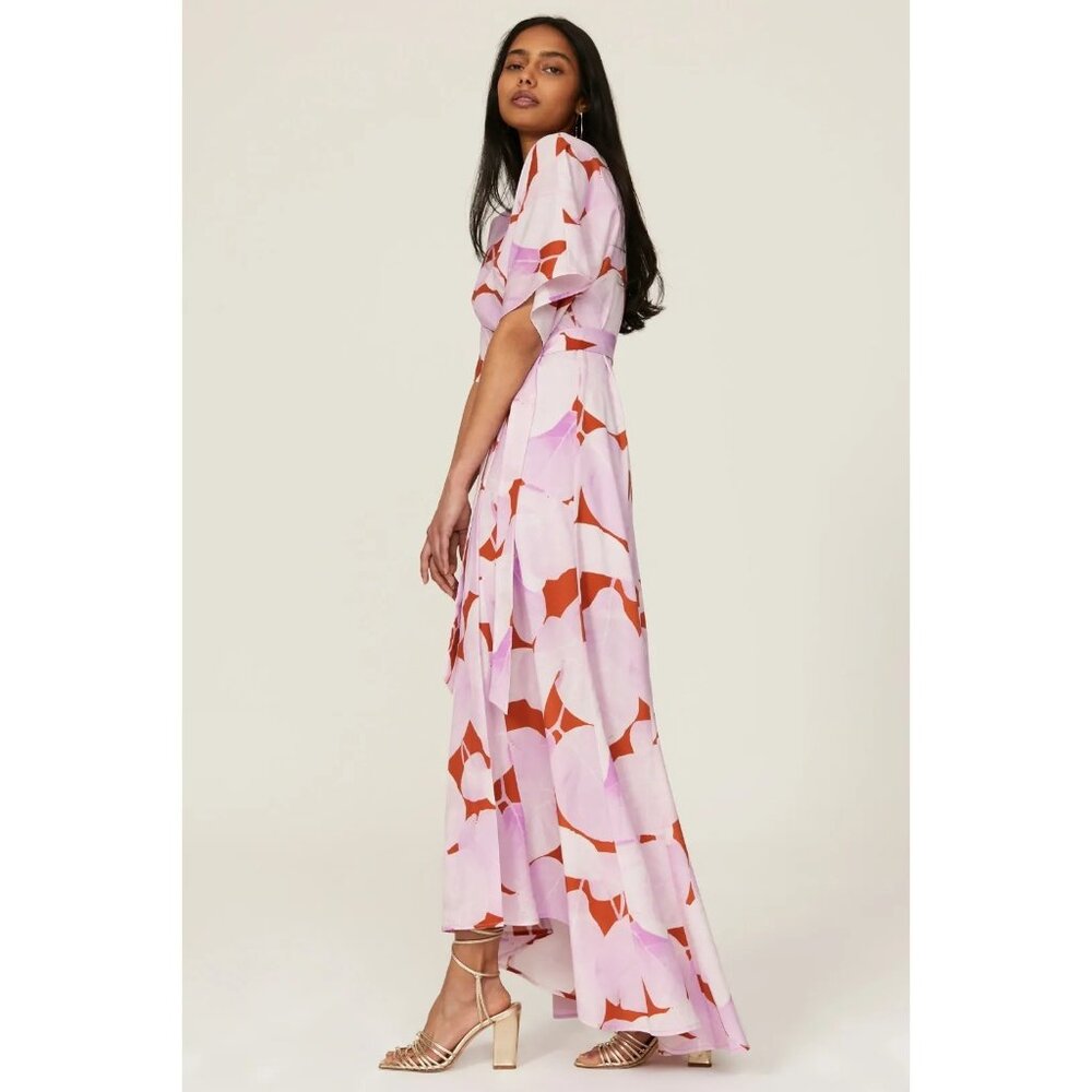 Hutch Floral Wrap Maxi in Pink Purple - Picture 3 of 10